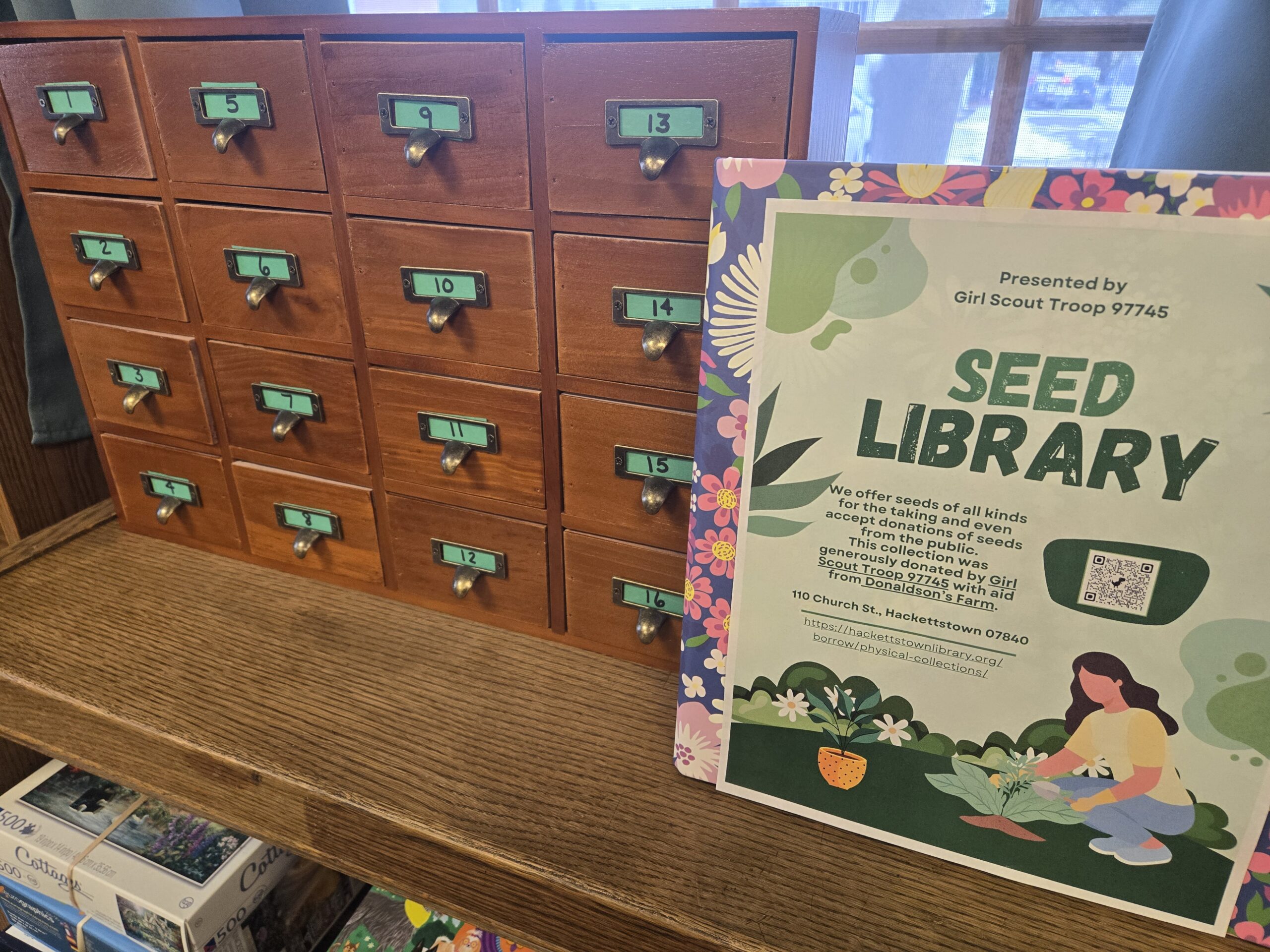 A cabinet filled with seeds. A cabinet filled with seeds.