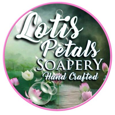 Lotis Petals Soapery logo. Lotis Petals Soapery logo.
